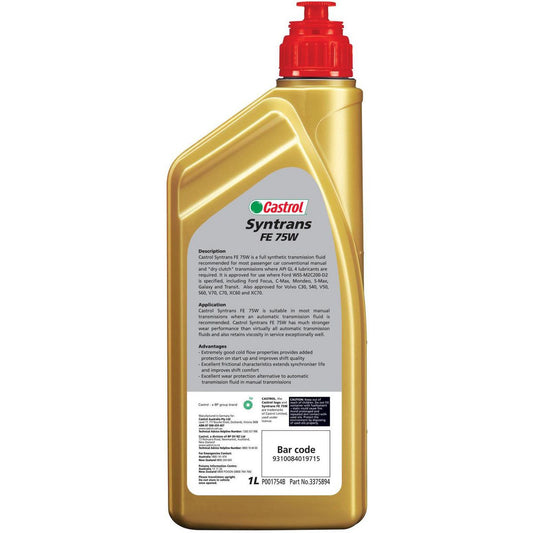Castrol Syntrans FE Gear Oil 75W 1L 3375894