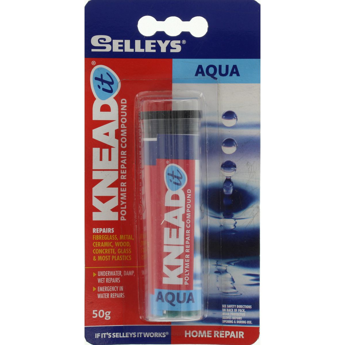 Selleys Knead It Aqua Multi-Purpose Epoxy Putty 50g 100061