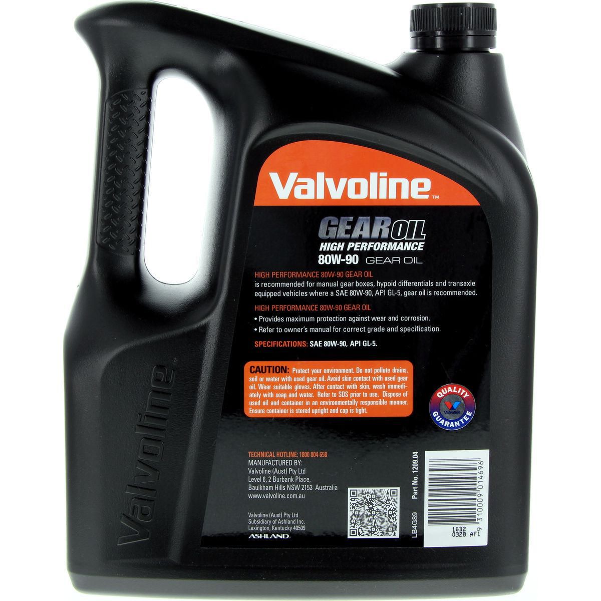 Valvoline Gear Oil HP Gear Oil 80W-90 4L 1209.04