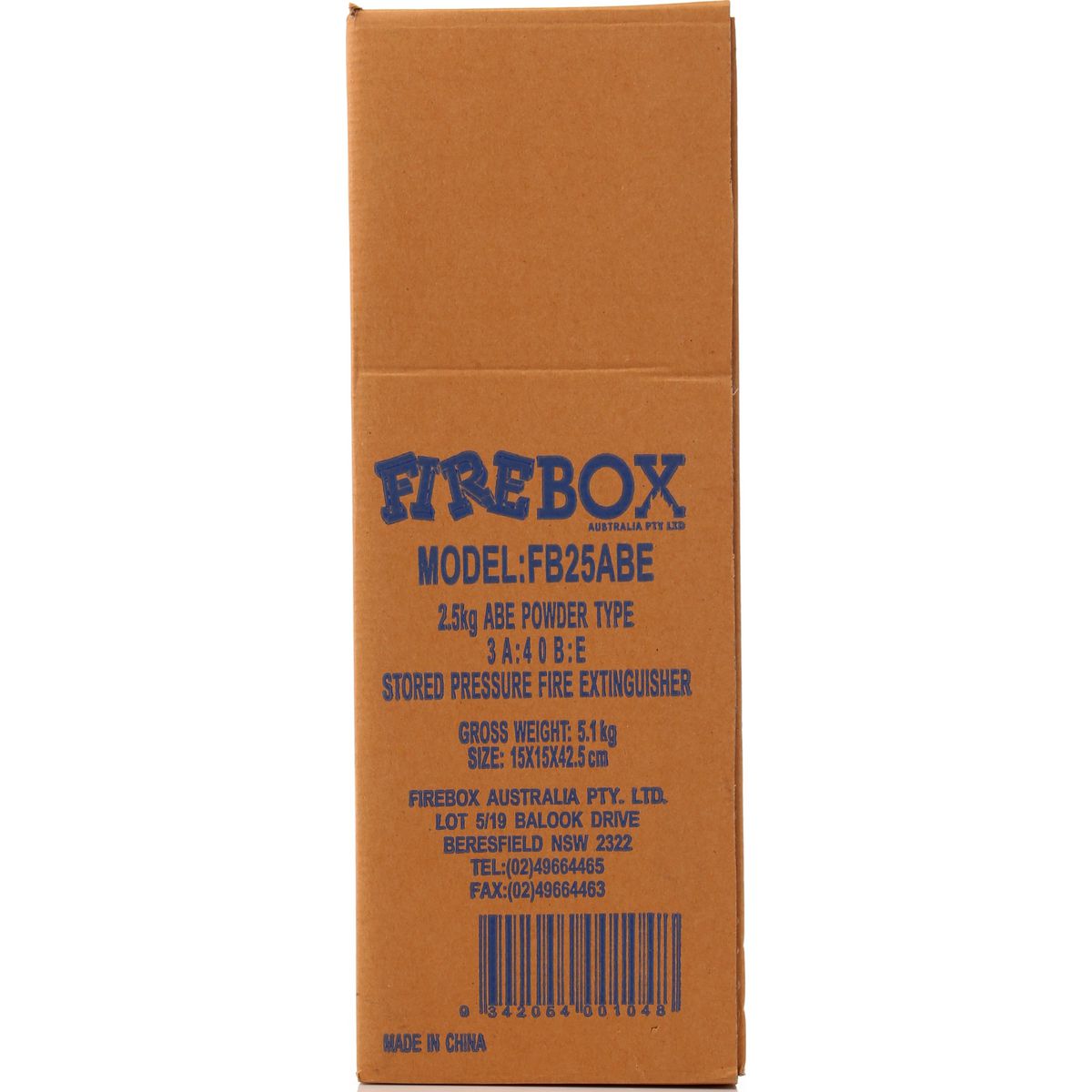 Firebox Fire Extinguisher Dry Chemical Powder ABE 2.5kg with Vehicle & Wall Bracket FB25ABE