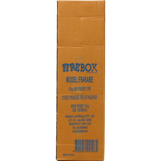 Firebox Fire Extinguisher Dry Chemical Powder ABE 4.5kg FB45ABE