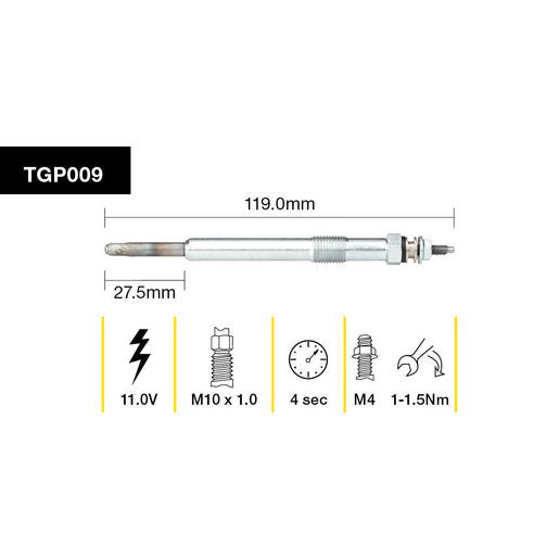 Tridon Glow Plug TGP009
