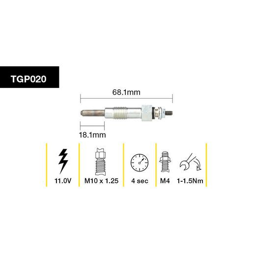 Tridon Glow Plug TGP020