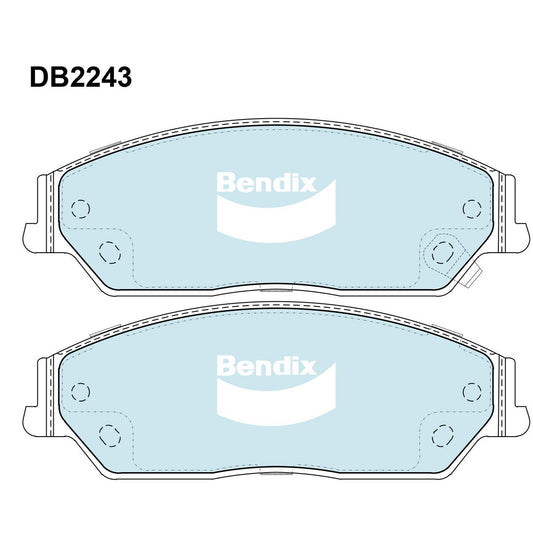 Bendix General CT Brake Pad Set Front DB2243 GCT