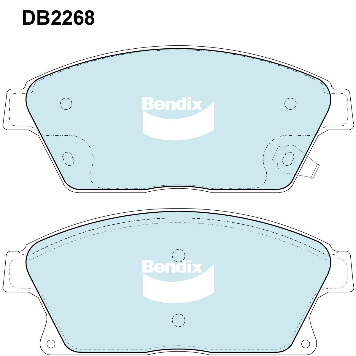 Bendix General CT Brake Pad Set Front DB2268 GCT