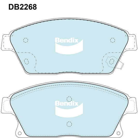 Bendix General CT Brake Pad Set Front DB2268 GCT