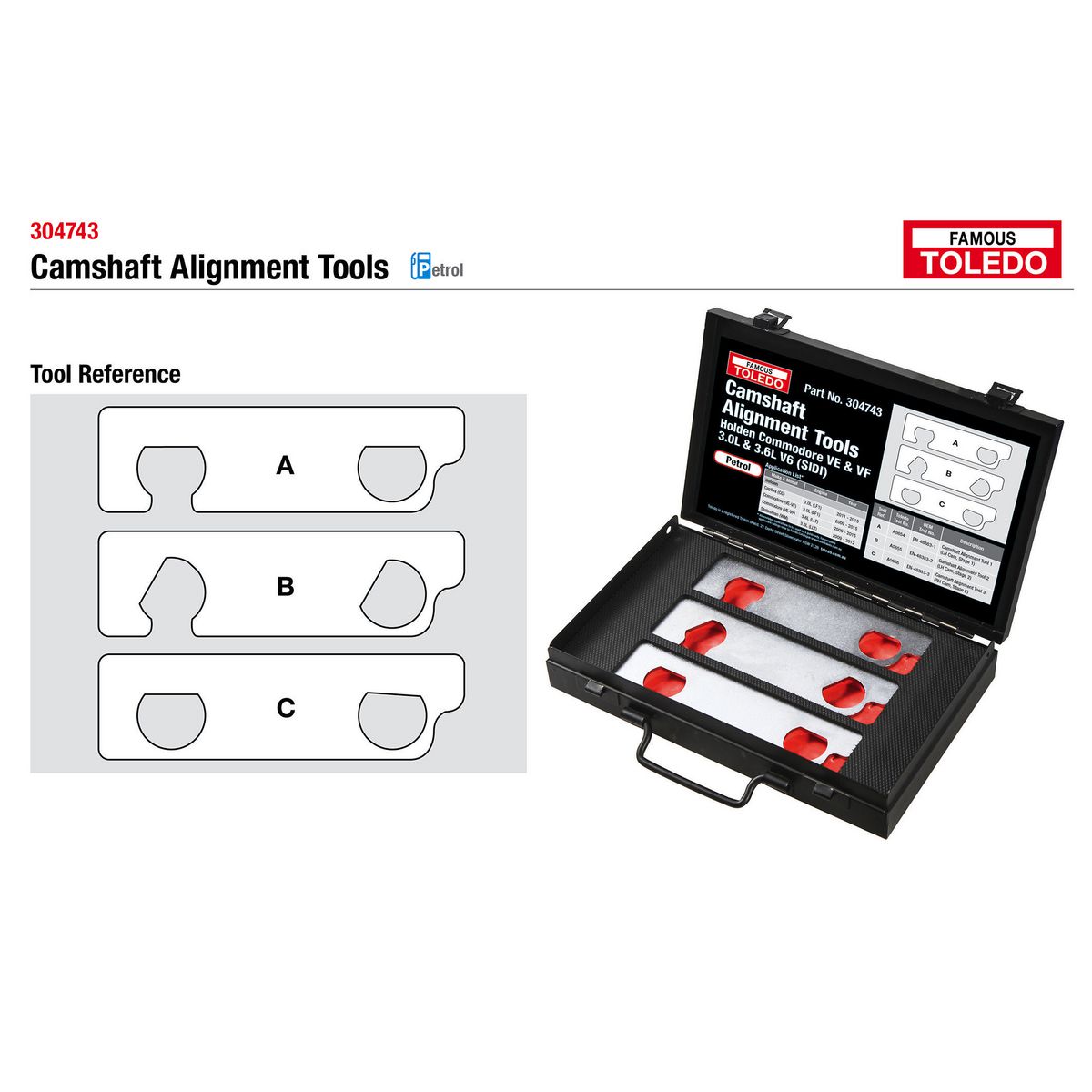 Toledo Camshaft Alignment Tools 304743