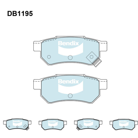 Bendix General CT Brake Pad Set Rear DB1195 GCT