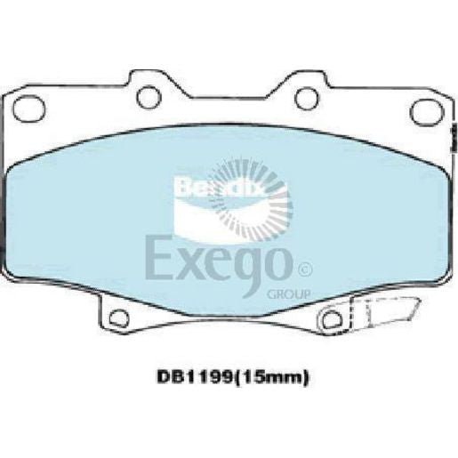 Bendix Heavy Duty Brake Pad Set Front DB1199 HD