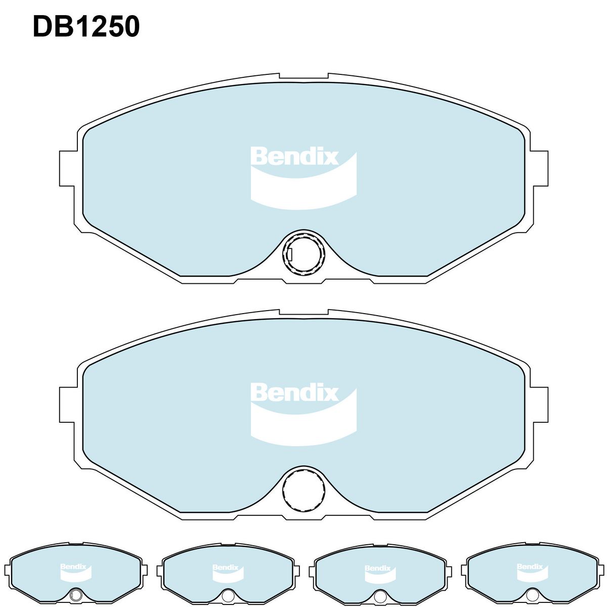 Bendix General CT Brake Pad Set Front DB1250 GCT