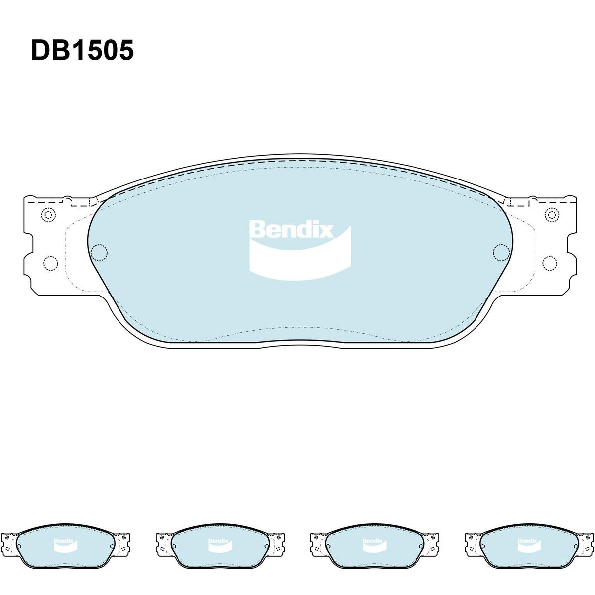 Bendix General CT Brake Pad Set Front DB1505 GCT