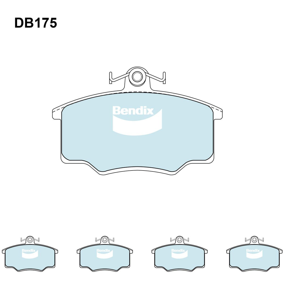 Bendix General CT Brake Pad Set Front DB175 GCT