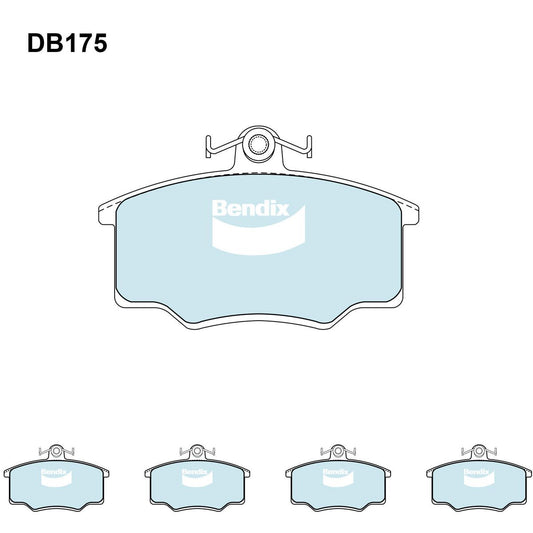 Bendix General CT Brake Pad Set Front DB175 GCT