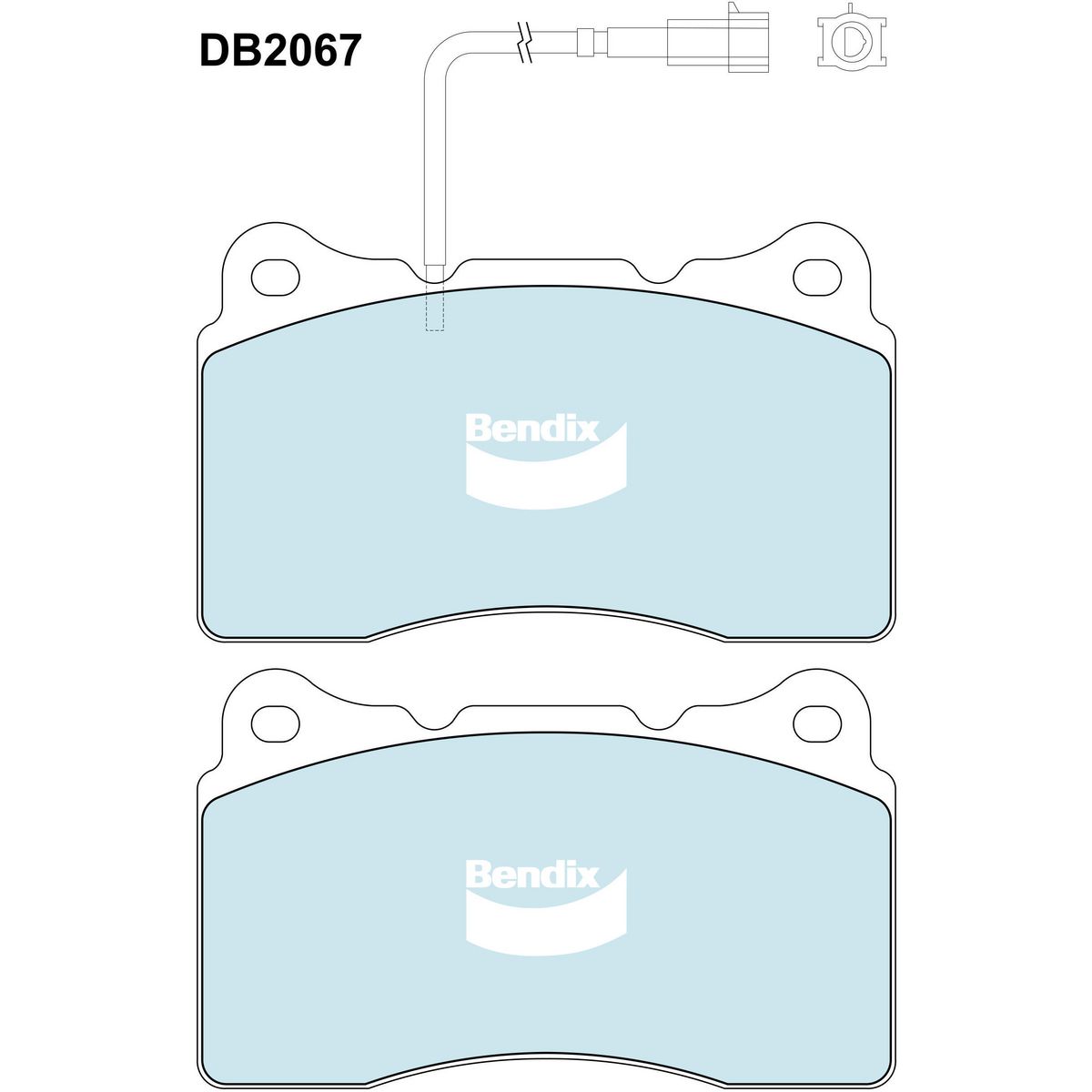 Bendix General CT Brake Pad Set Front DB2067 GCT
