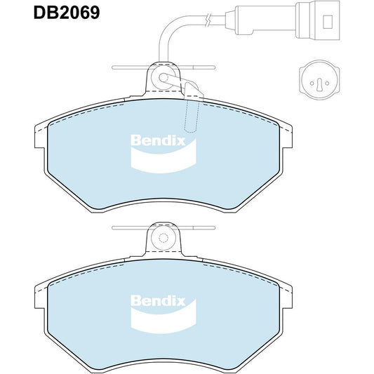 Bendix General CT Brake Pad Set Front DB2069 GCT