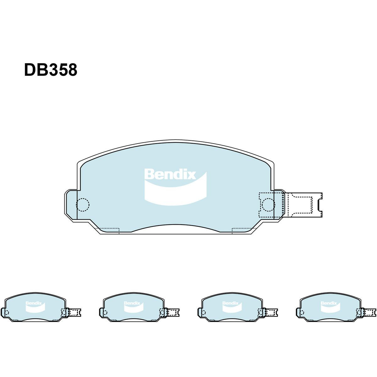 Bendix General CT Brake Pad Set Front DB358 GCT