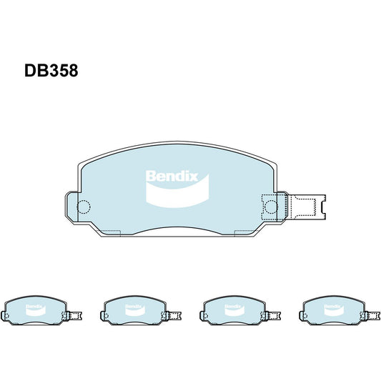 Bendix General CT Brake Pad Set Front DB358 GCT