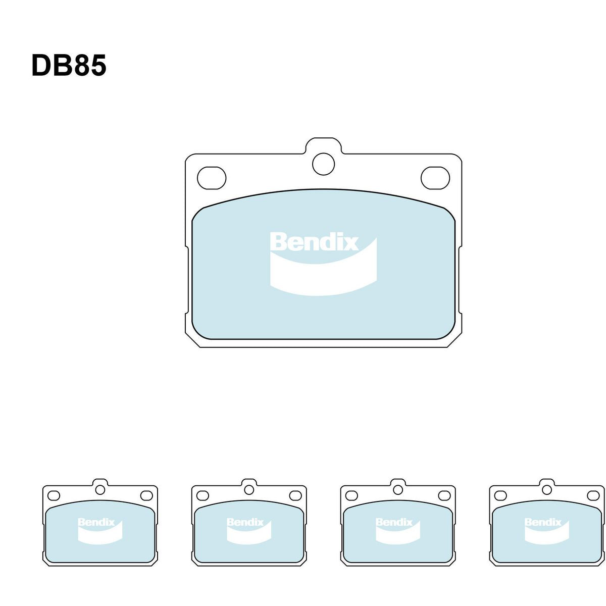 Bendix General CT Brake Pad Set Front DB85 GCT