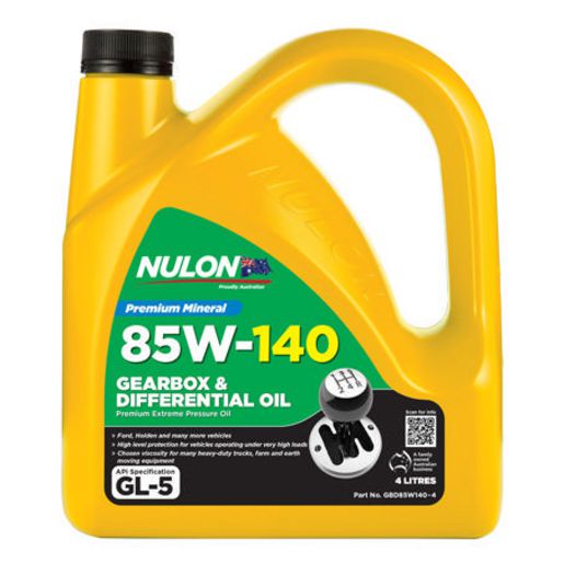 Nulon 85W140 Gearbox and Diff Oil Mineral 4L
