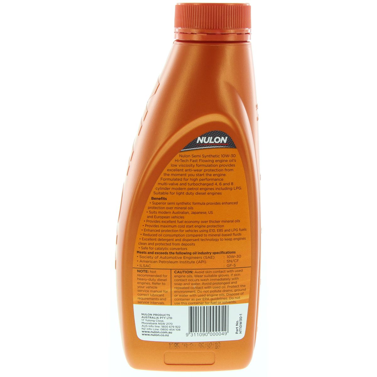 Nulon Semi Synthetic Hi-Tech Engine Oil 10W-30 1L