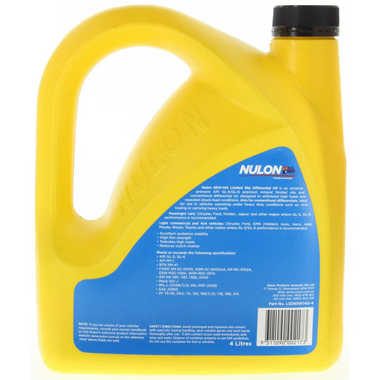 Nulon 85W140 Limited Slip Diff Oil 4L