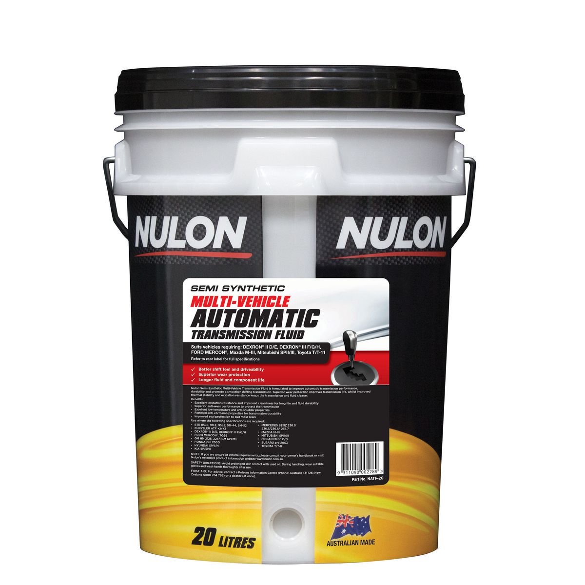 Nulon Automatic Transmission Fluid Semi Synthetic 20L