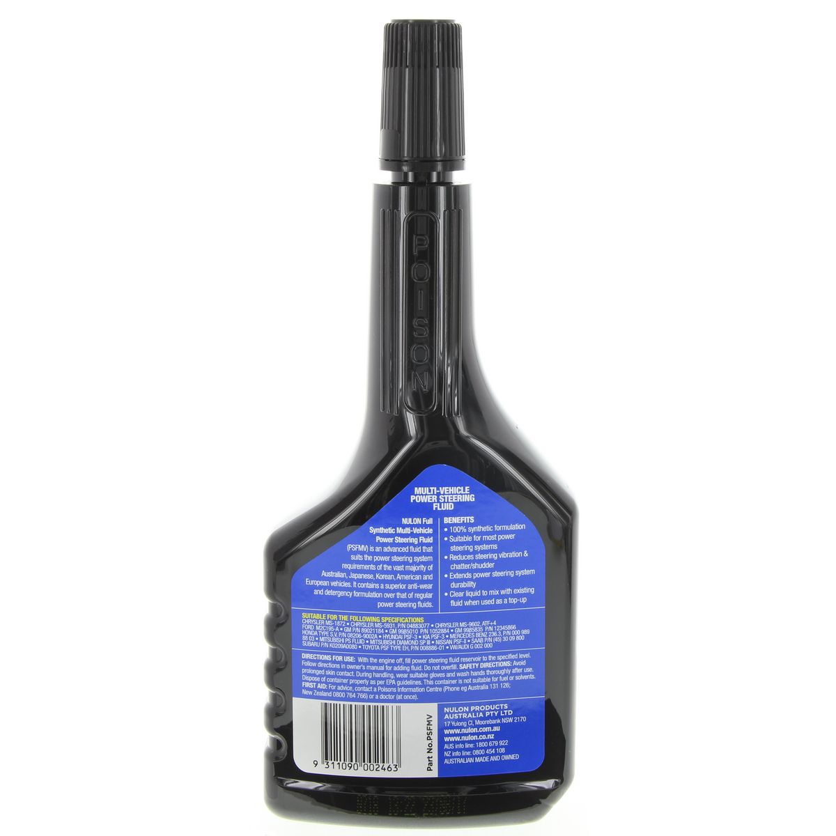 Nulon Full Synthetic Power Steering Fluid 500ml