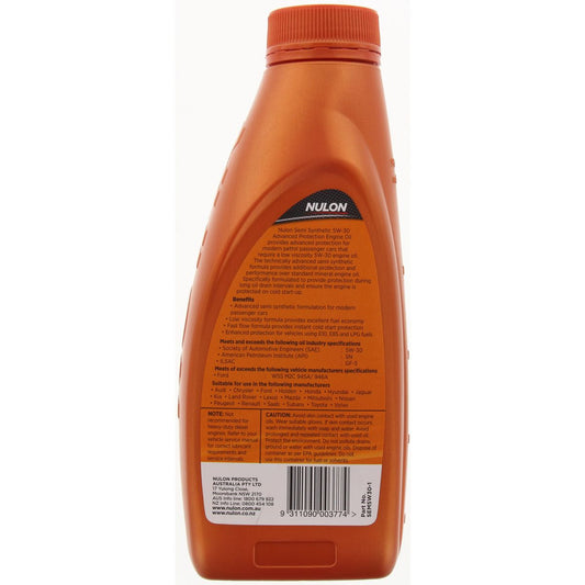 Nulon Semi Synthetic Advanced Protection Engine Oil 5W-30 1L