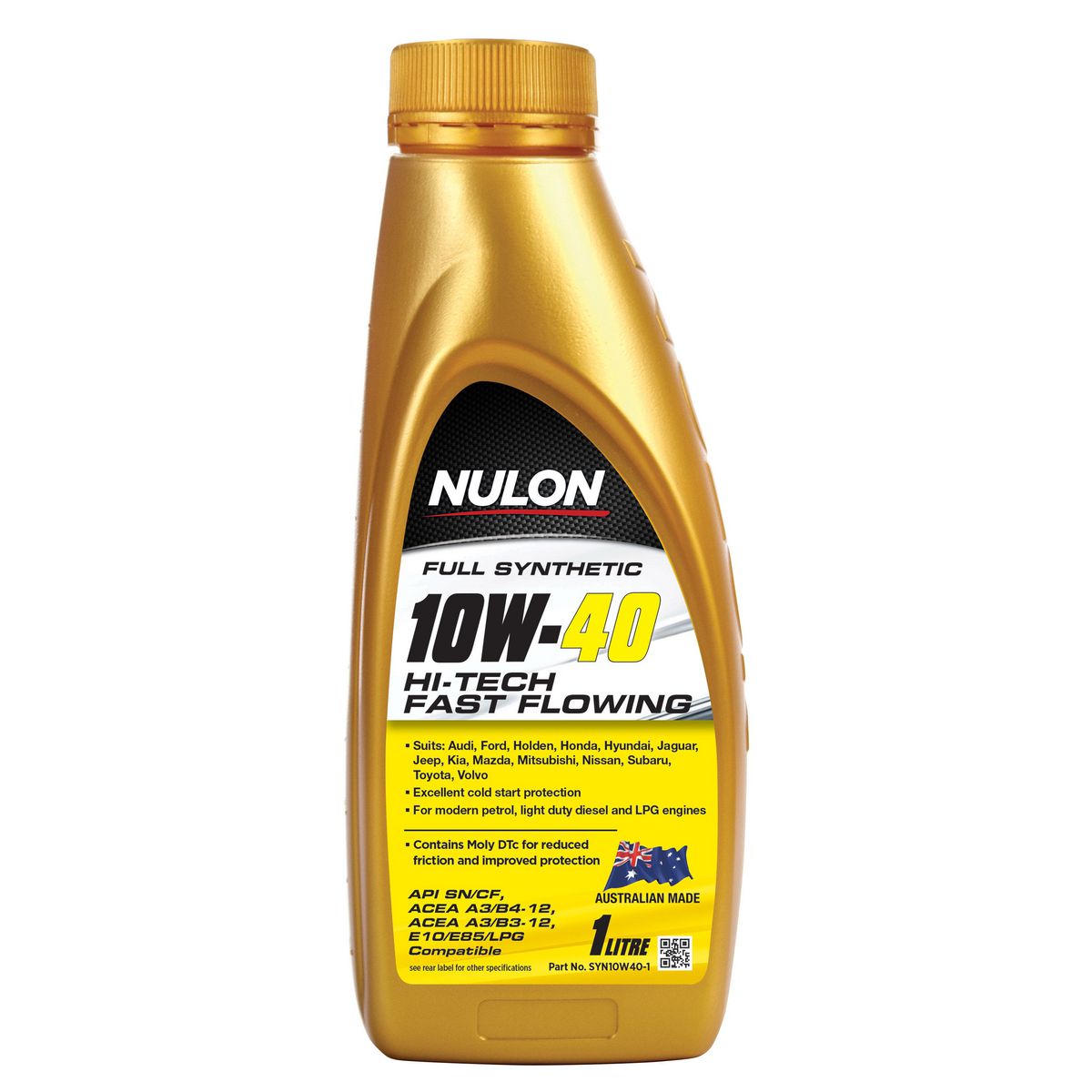Nulon Full Synthetic Hi-Tech Engine Oil 10W-40 1L