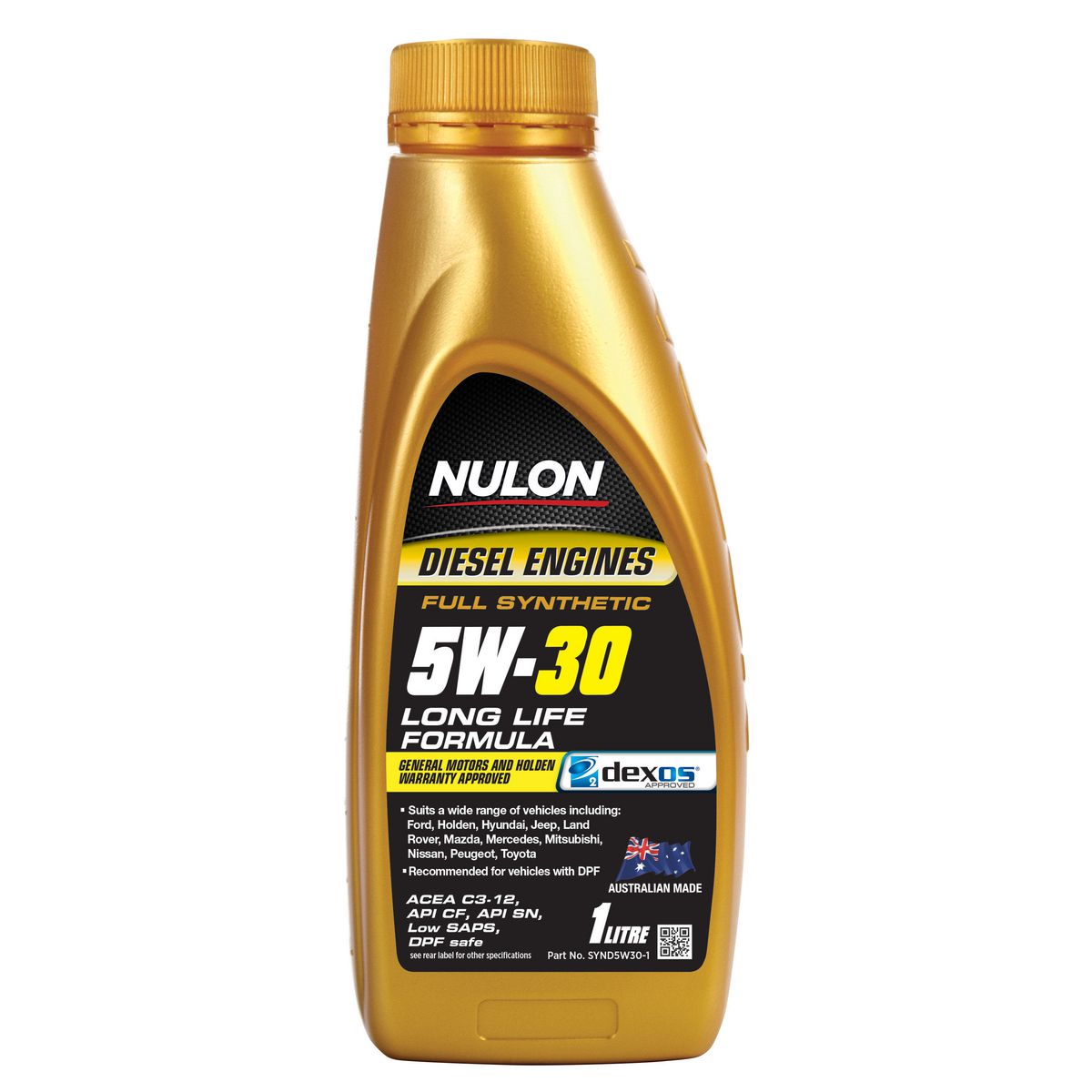 Nulon Full Synthetic Diesel Formula Long Life Engine Oil 5W-30 1L