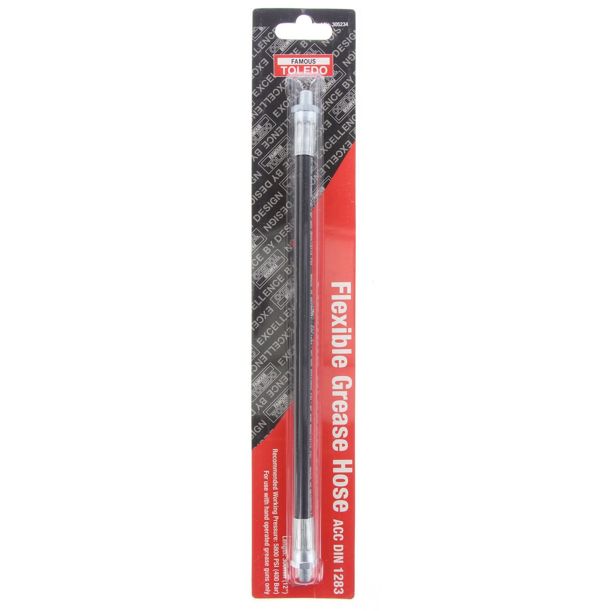 Toledo Flexible Grease Hose 300mm 305234
