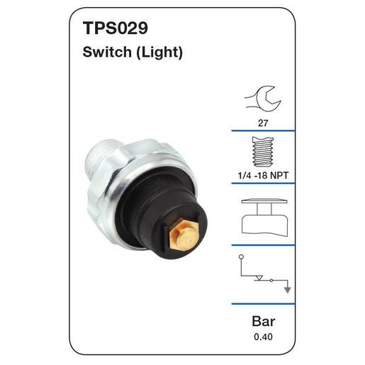 Tridon Oil Pressure Switch TPS029