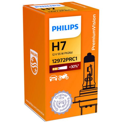 Philips Premium H7 Globe 12V 55W 12972PR
