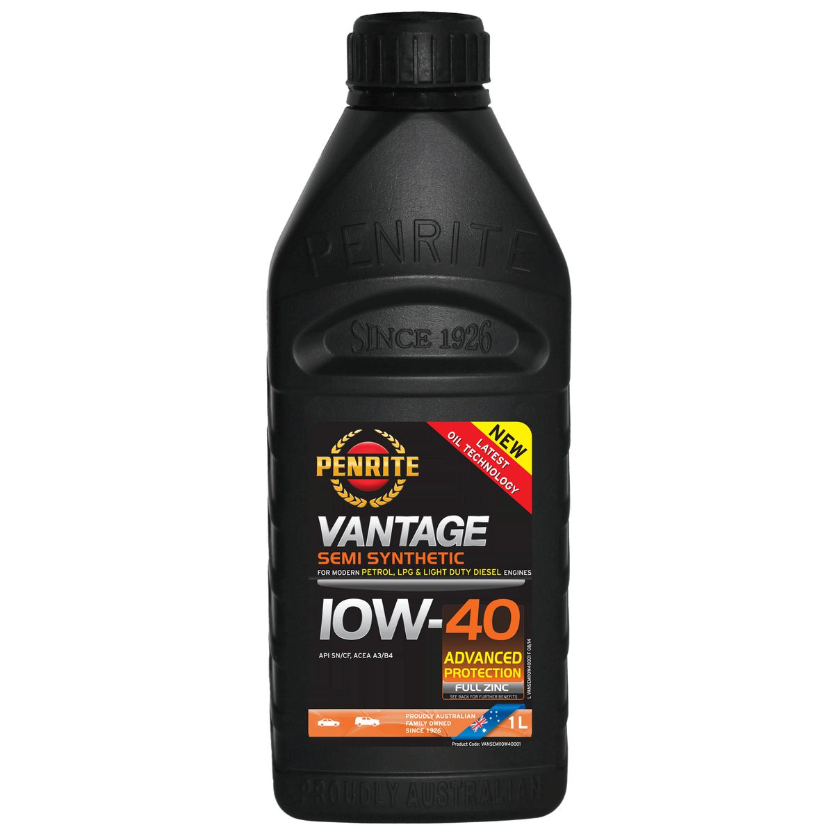 Penrite Vantage Semi Synthetic 10W-40 Engine Oil 1L