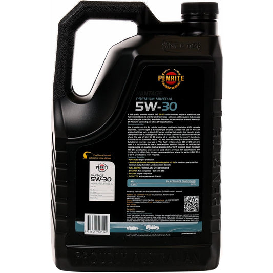 Penrite Vantage Premium Mineral 5W-30 Engine Oil 6L
