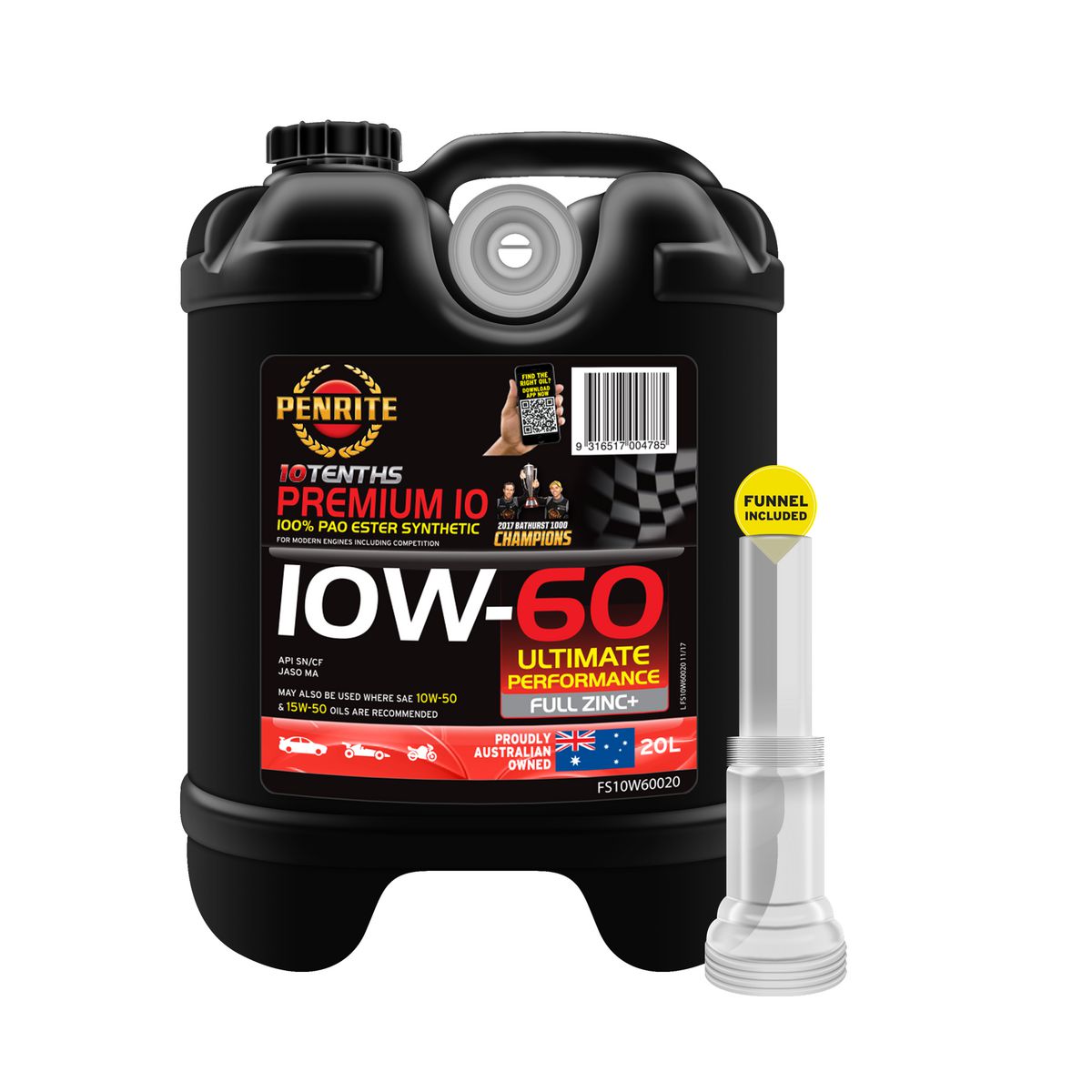 Penrite 10 Tenths Premium 10W-60 Engine Oil 20L