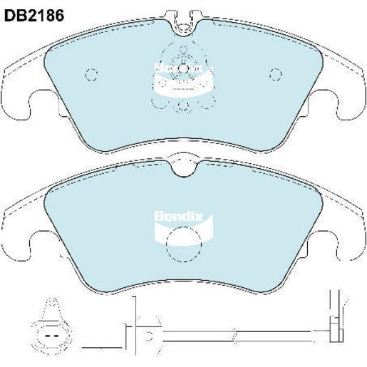 Bendix EURO Brake Pad Set Front DB2186 EURO+