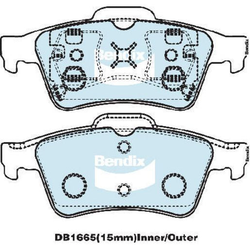Bendix EURO Brake Pad Set Rear DB1665 EURO+