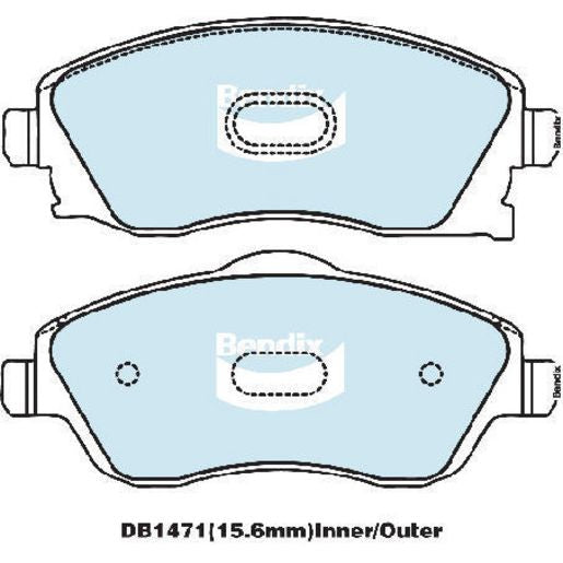 Bendix EURO Brake Pad Set Front DB1471 EURO+