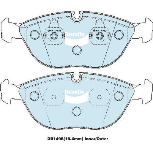 Bendix EURO Brake Pad Set Front DB1408 EURO+