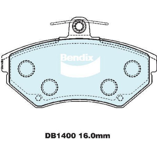Bendix EURO Brake Pad Set Front DB1400 EURO+