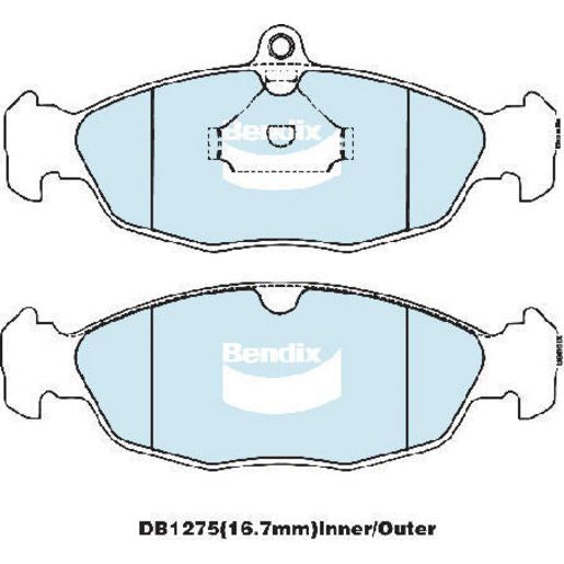 Bendix EURO Brake Pad Set Front DB1275 EURO+