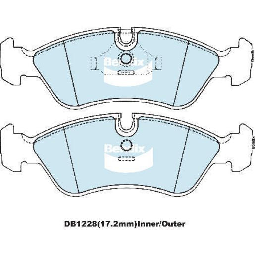 Bendix EURO Brake Pad Set Front DB1228 EURO+