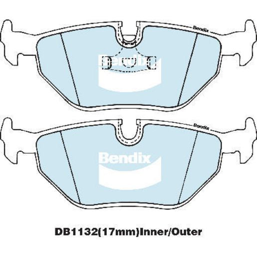 Bendix EURO Brake Pad Set Rear DB1132 EURO+