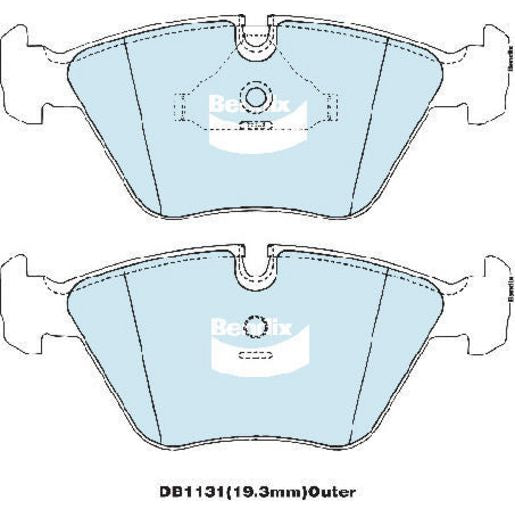 Bendix EURO Brake Pad Set Front DB1131 EURO+
