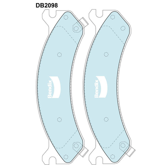 Bendix Heavy Duty Brake Pad Set Front DB2098 HD