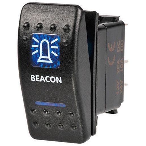 Narva Rocker Switch Beacon 12V Blue LED 63147BL