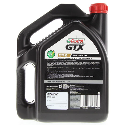 Castrol GTX 20W50 Engine Oil 4L 3383530
