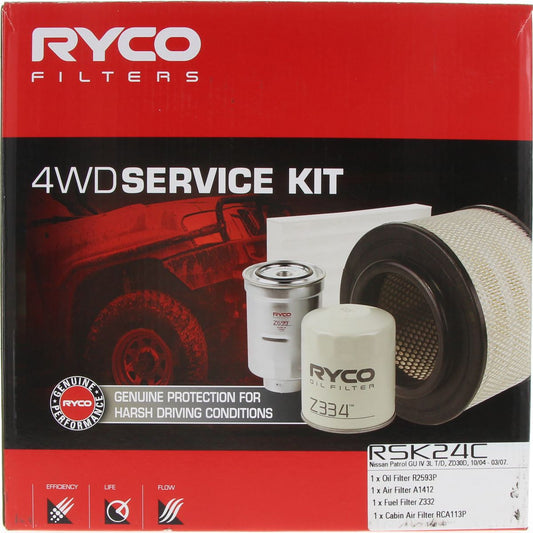Ryco Filter Service Kit 4x4 RSK24C