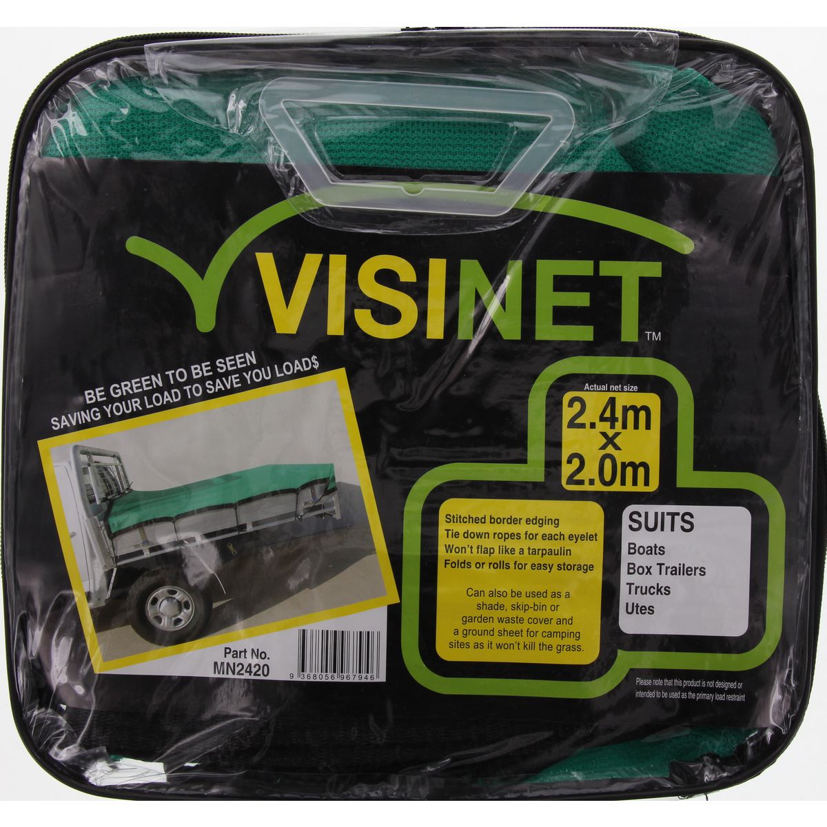 Coverall Cargo Mesh Net 2.4x2.0M Green MN2420